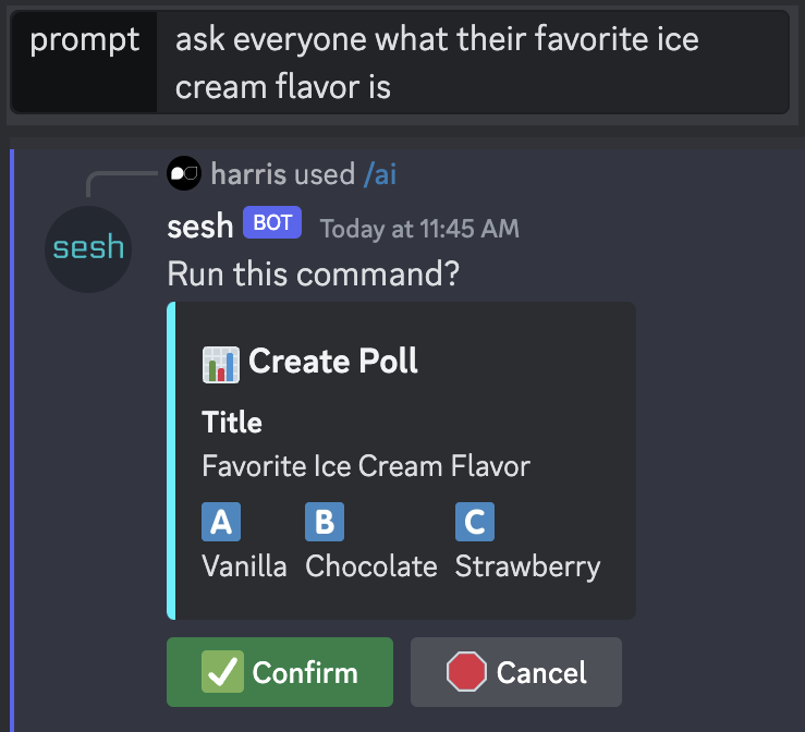 Example AI command